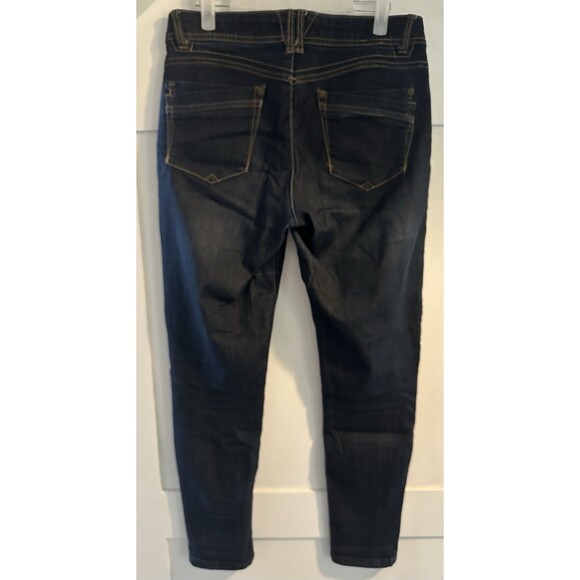 Democracy Jeans Women 6 Blue Ab Technology Skinny Mid Rise Dark Stretch Denim - Picture 2 of 5